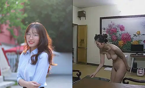 Poster of Hack camera em gái kính cận vú to thả rông trong công ty gia đình