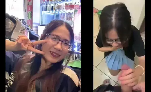 Poster of Khánh Linh bé kính cận tranh thủ bú cu trước khi đi làm