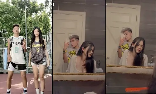 Poster of Lộ clip sex hot tiktoker Trần Ngọc Thủy Tiên làm tình với người yêu trước gương