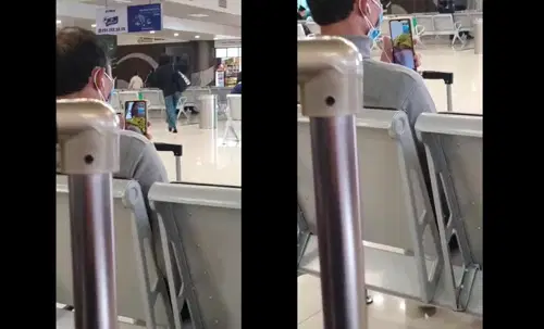 Poster of Trong lúc chờ máy bay bác trai video call về xem bác gái show bưởi